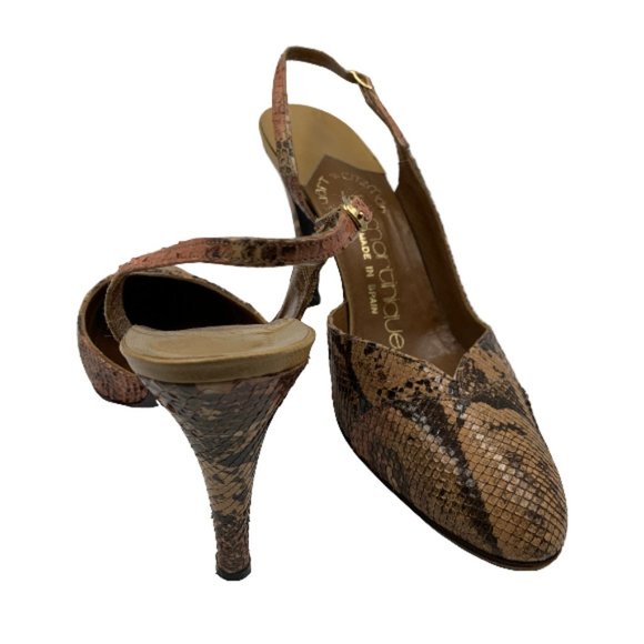Stuart Weitzman Vintage Python Slingbacks - Picture 4 of 8